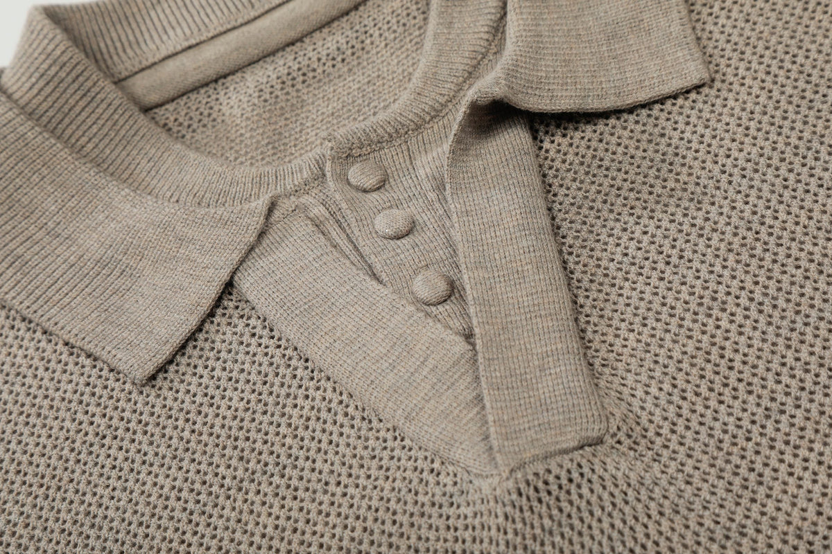 Madxmarx “Open Knit Polo Tee”