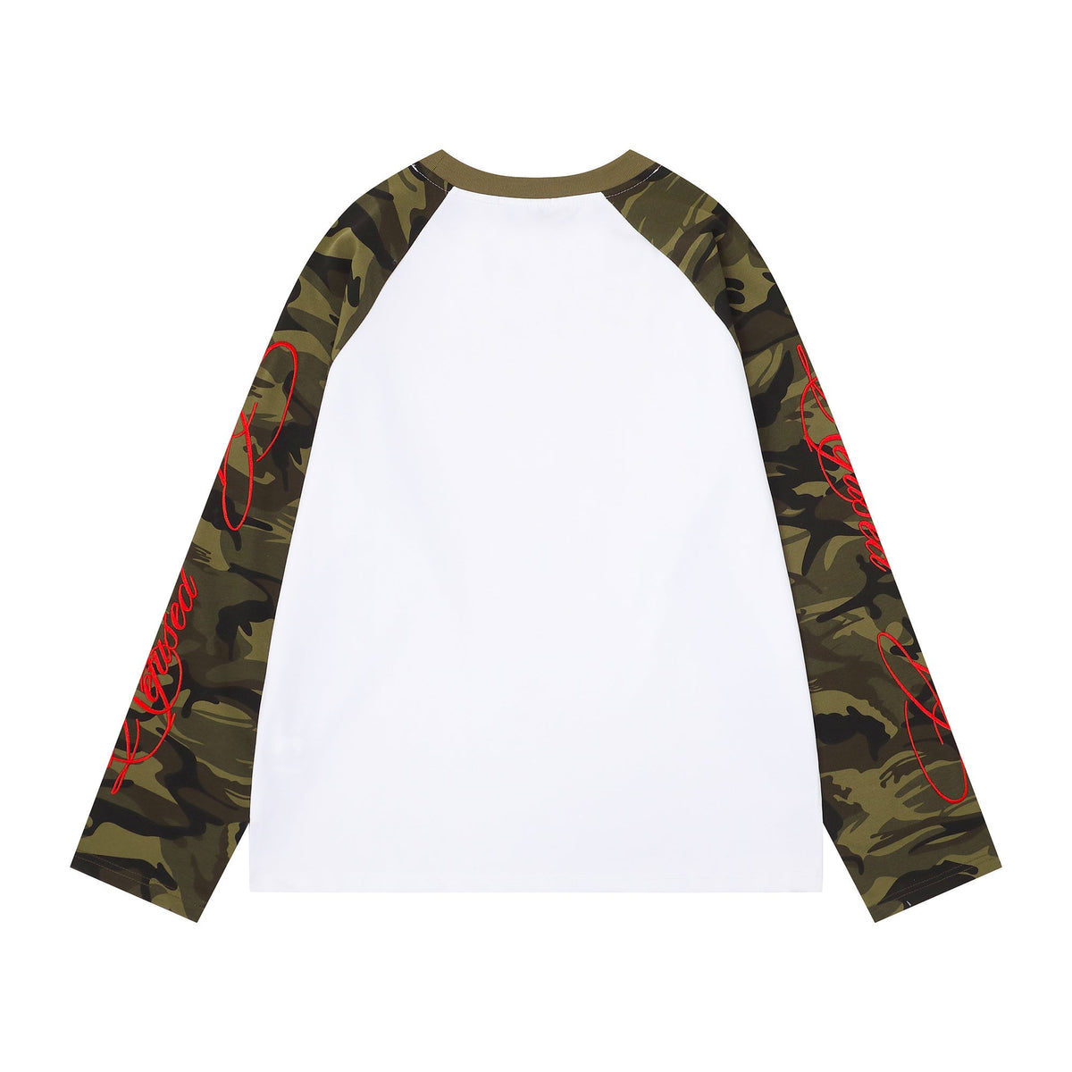Madxmarx Camo Sleeve Raglan Long Sleeve Tee