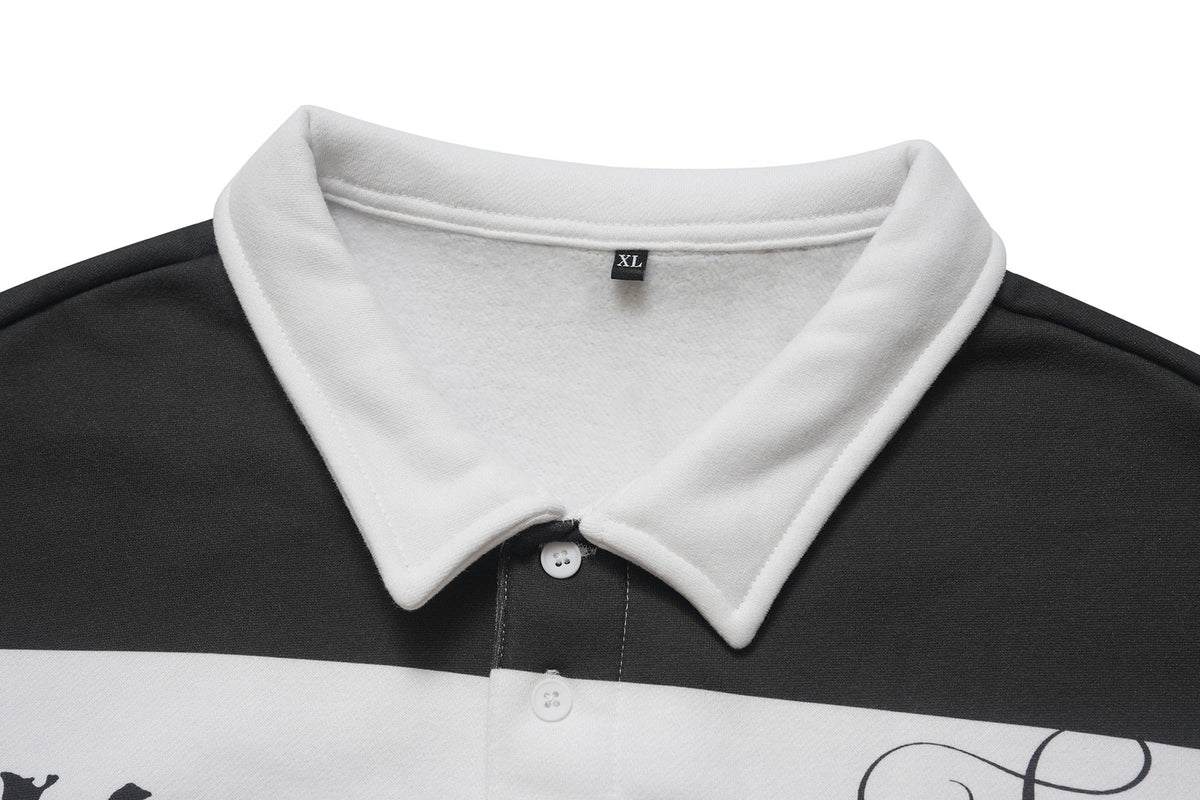 Madxmarx Graphic Stripe Rugby Polo