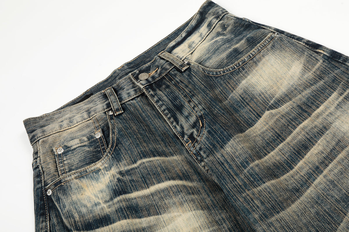 Pantalon en jean ample délavé vintage Madxmarx