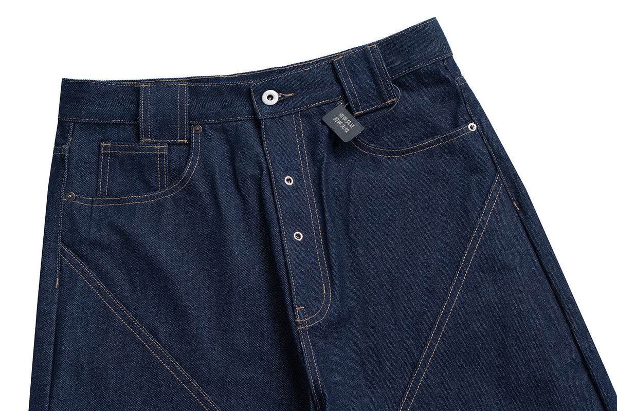 Madxmarx Curved-Cut Raw Denim Jeans