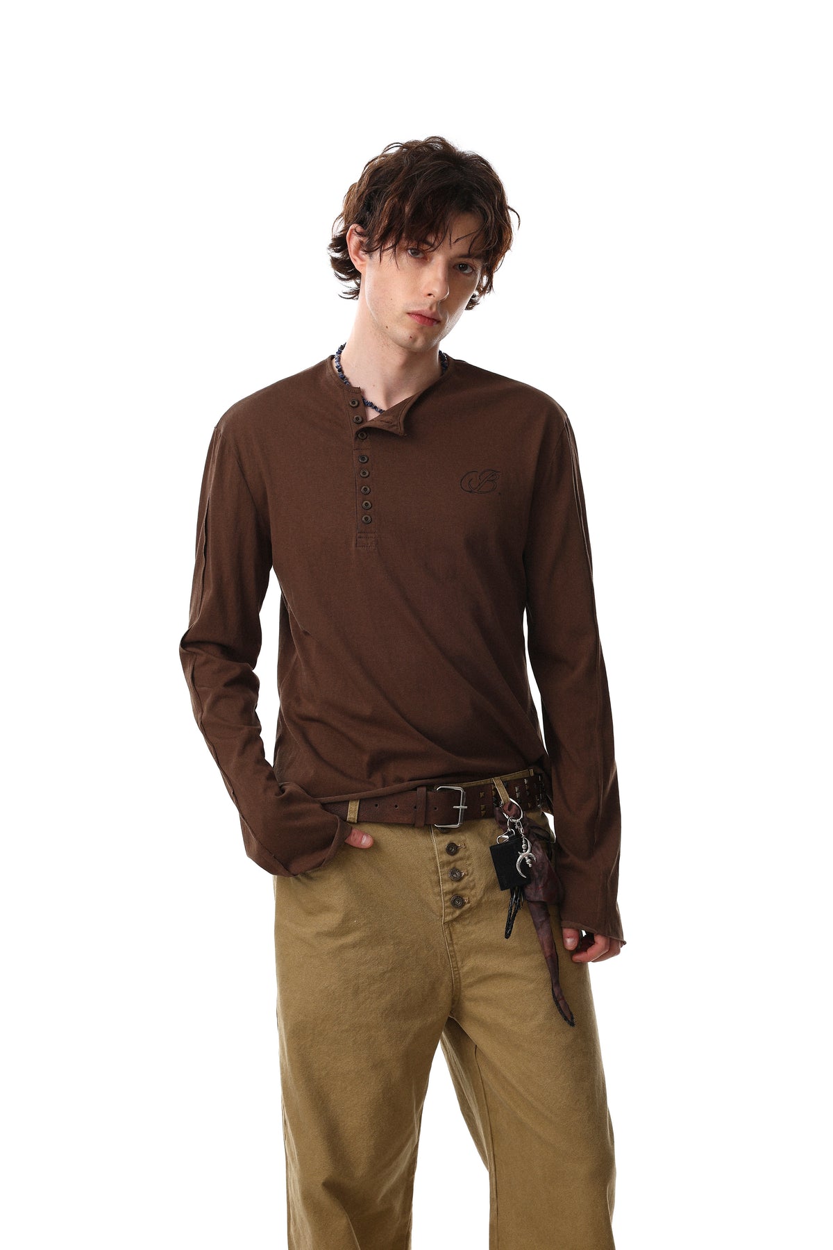Madxmarx Classic Henley Long Sleeve Tee