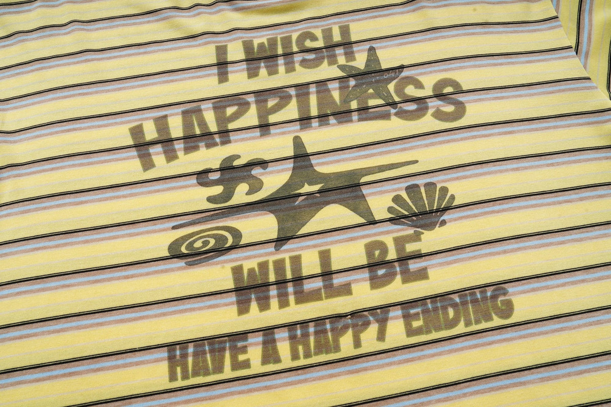 Madxmarx Happiness Striped Long Sleeve Tee