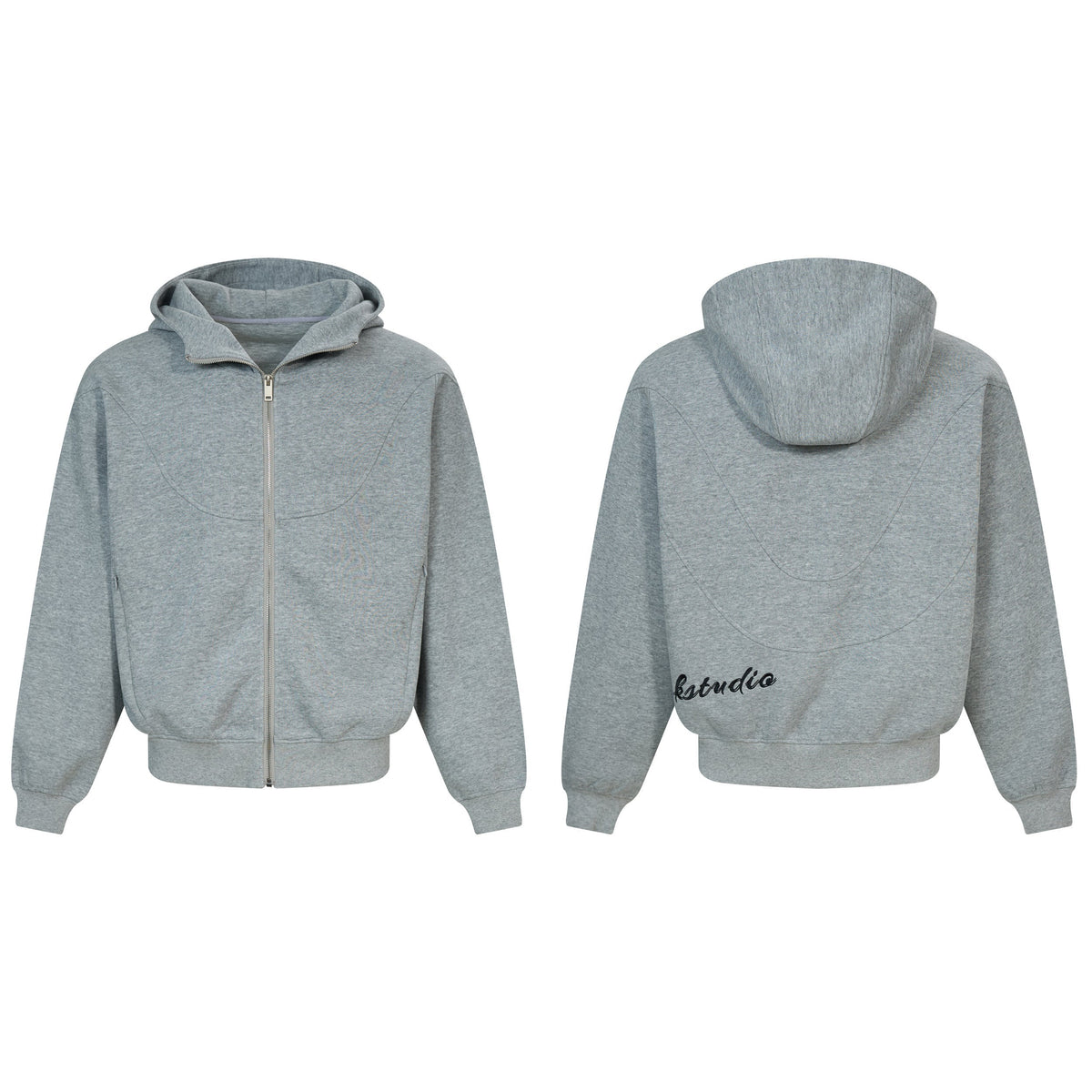 Madxmarx Curved Panel Full-Zip Hoodie