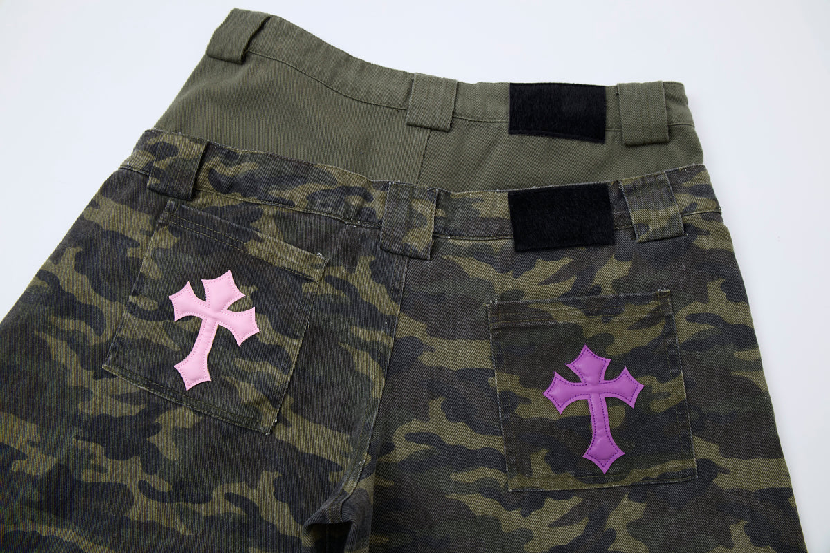 Madxmarx Double Waist Camo Barrel Pants