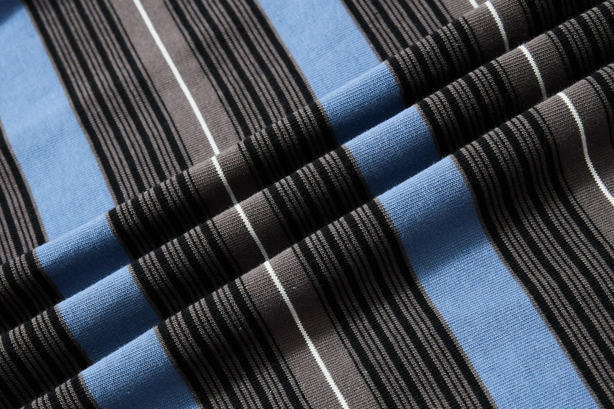 Madxmarx Striped Embroidered Rugby Polo Long Sleeve