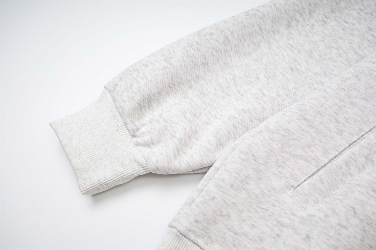 Madxmarx Plaid-Lined Minimal Zip Hoodie