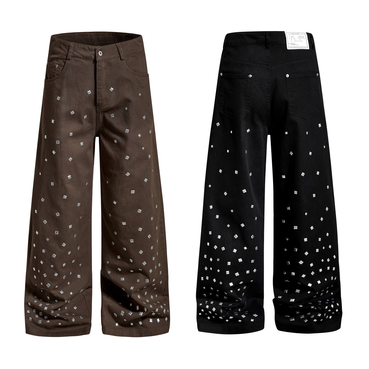Pantalon large à détails cloutés Madxmarx