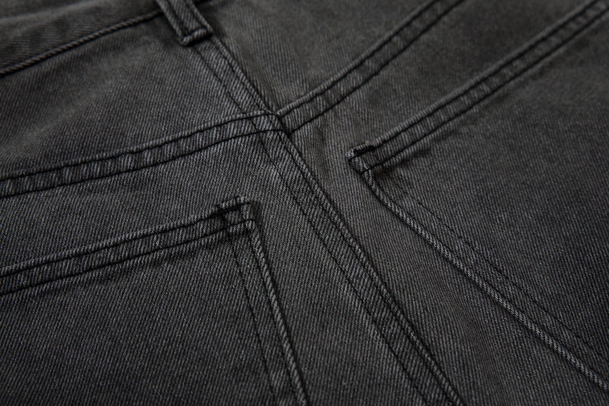 Jean cargo incurvé délavé et effiloché Madxmarx