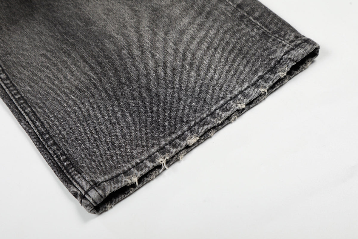 Madxmarx Faded Black Wide-Leg Jeans