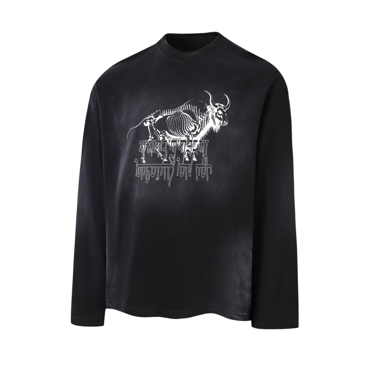 Madxmarx Skeleton Bull Gradient Langarmshirt