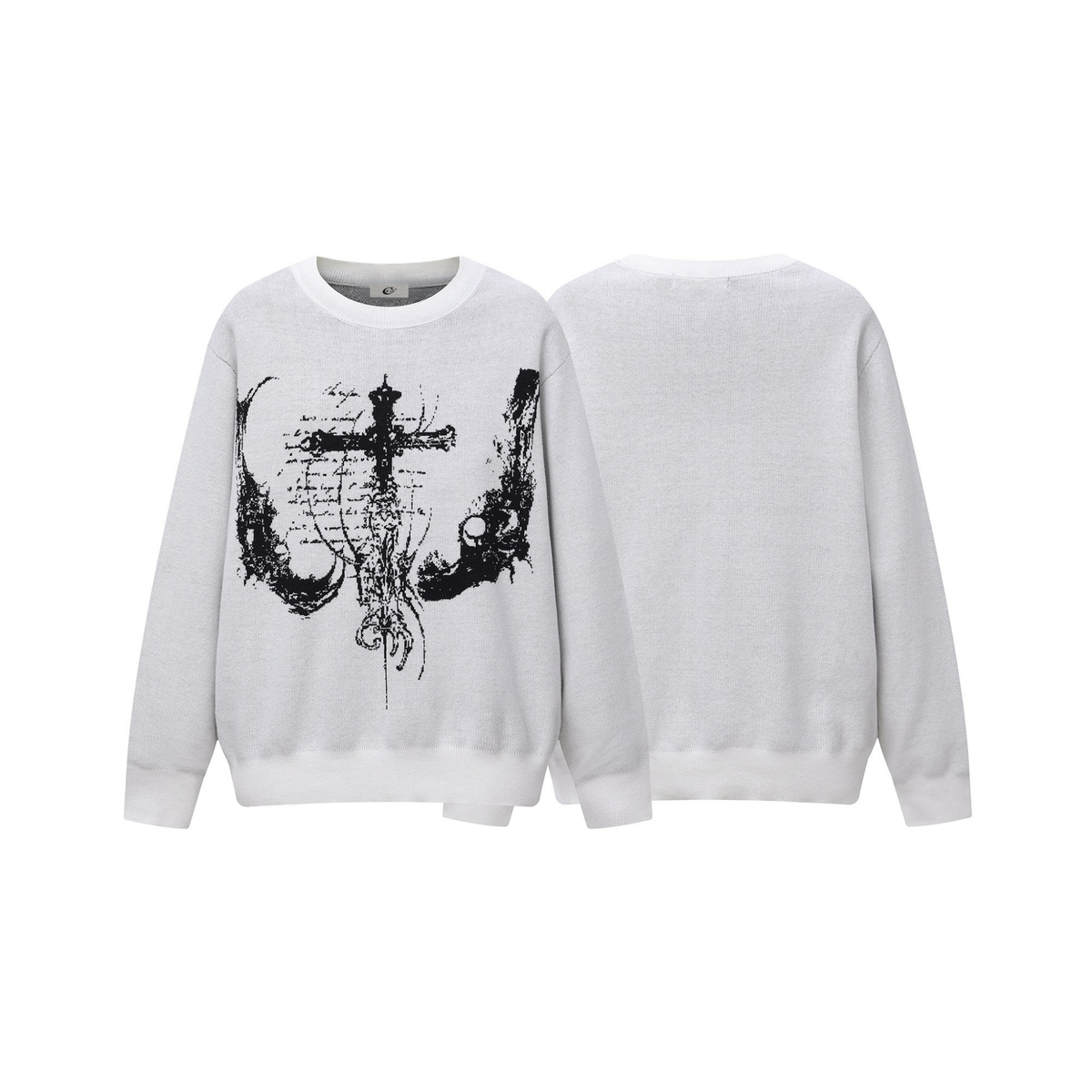 Madxmarx Gothic Cross Knit Sweater