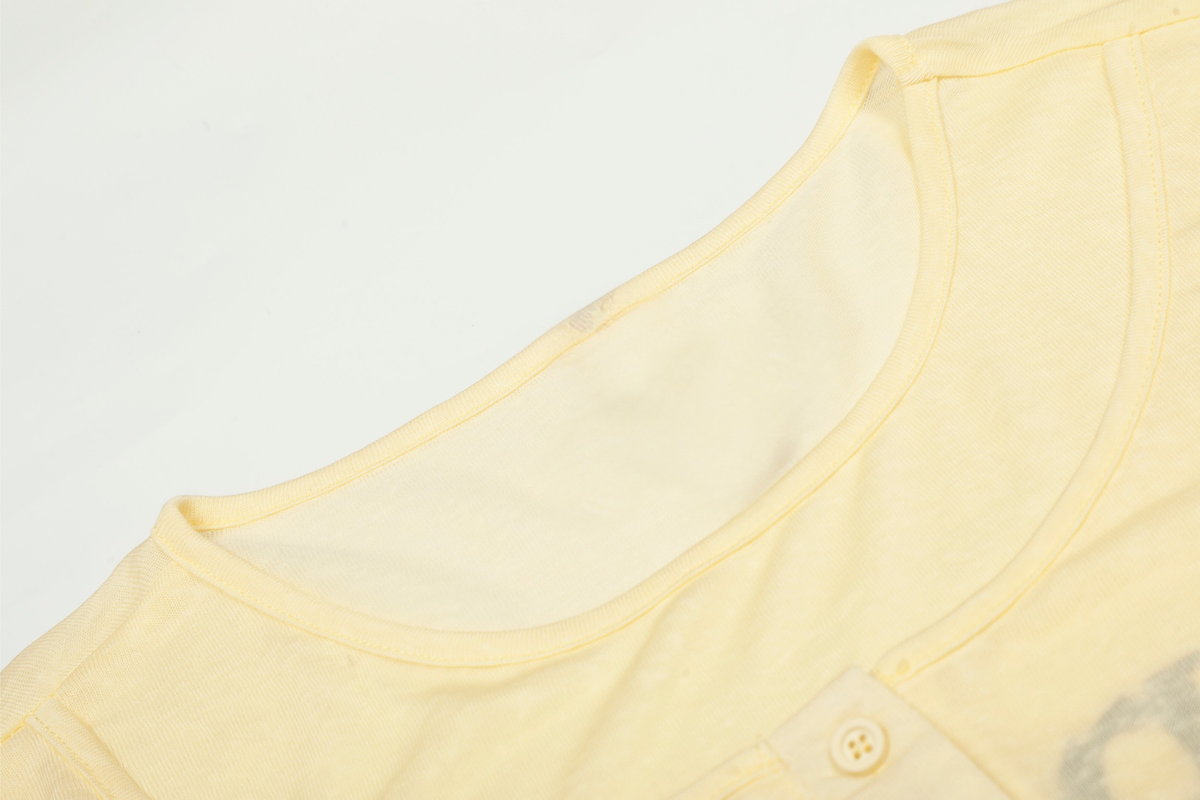Madxmarx Graphic Long Sleeve Henley Tee