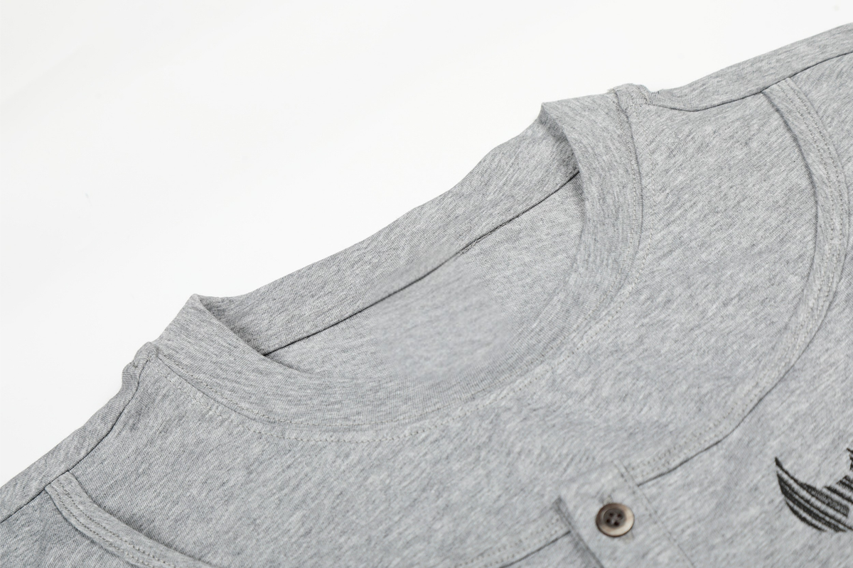 Madxmarx Graphic Henley Long Sleeve Tee