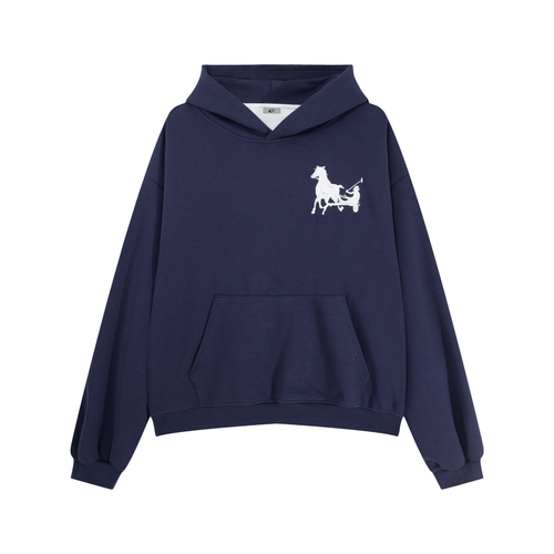 Madxmarx Horse Emblem Hoodie - M / Blue