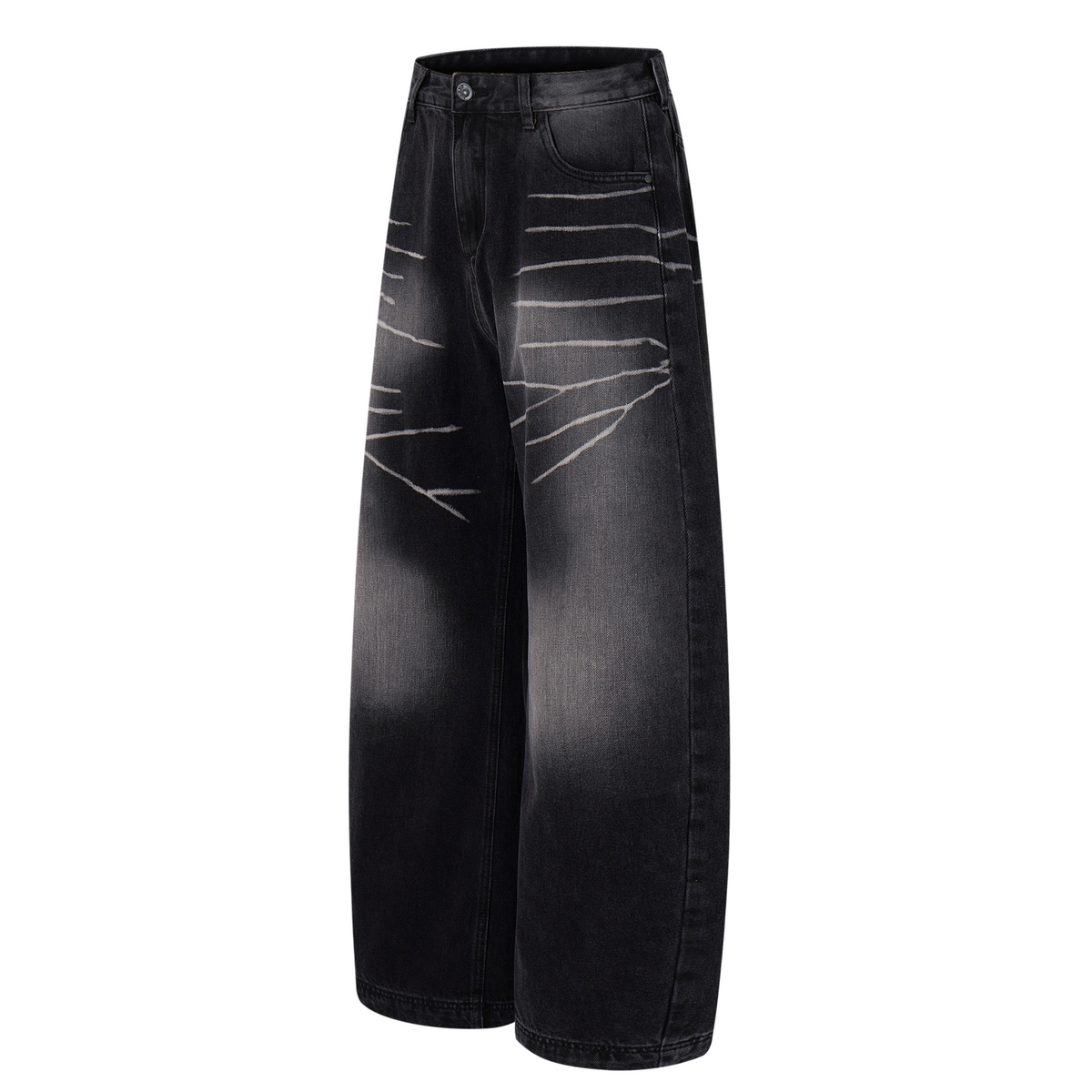 Madxmarx Scratch Fade Wide-Leg Jeans