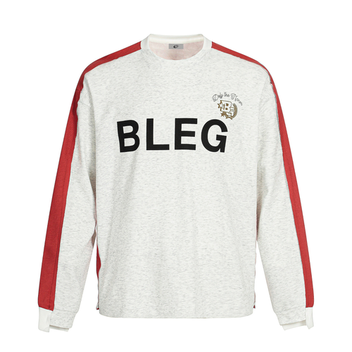Camiseta de Manga Longa Color-Block “BLEG” Madxmarx - S / Vermelho