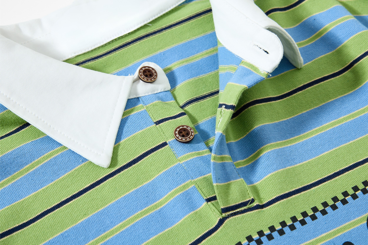 Madxmarx Striped Graphic Layered Polo