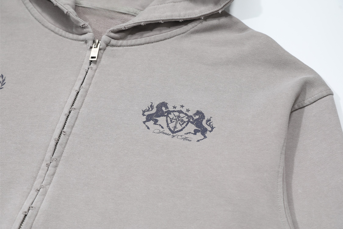 Madxmarx Vintage Crest Zip Hoodie