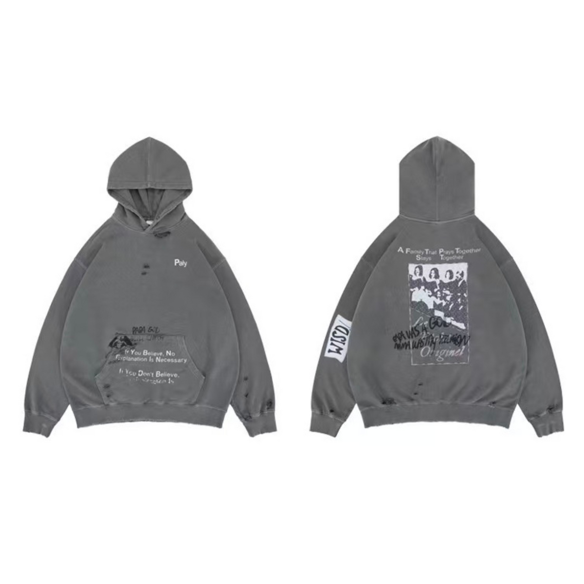 Madxmarx Vintage Graphic Washed Hoodie
