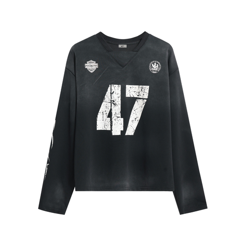 Camiseta de Manga Longa Madxmarx Vintage Fade - M / Preto
