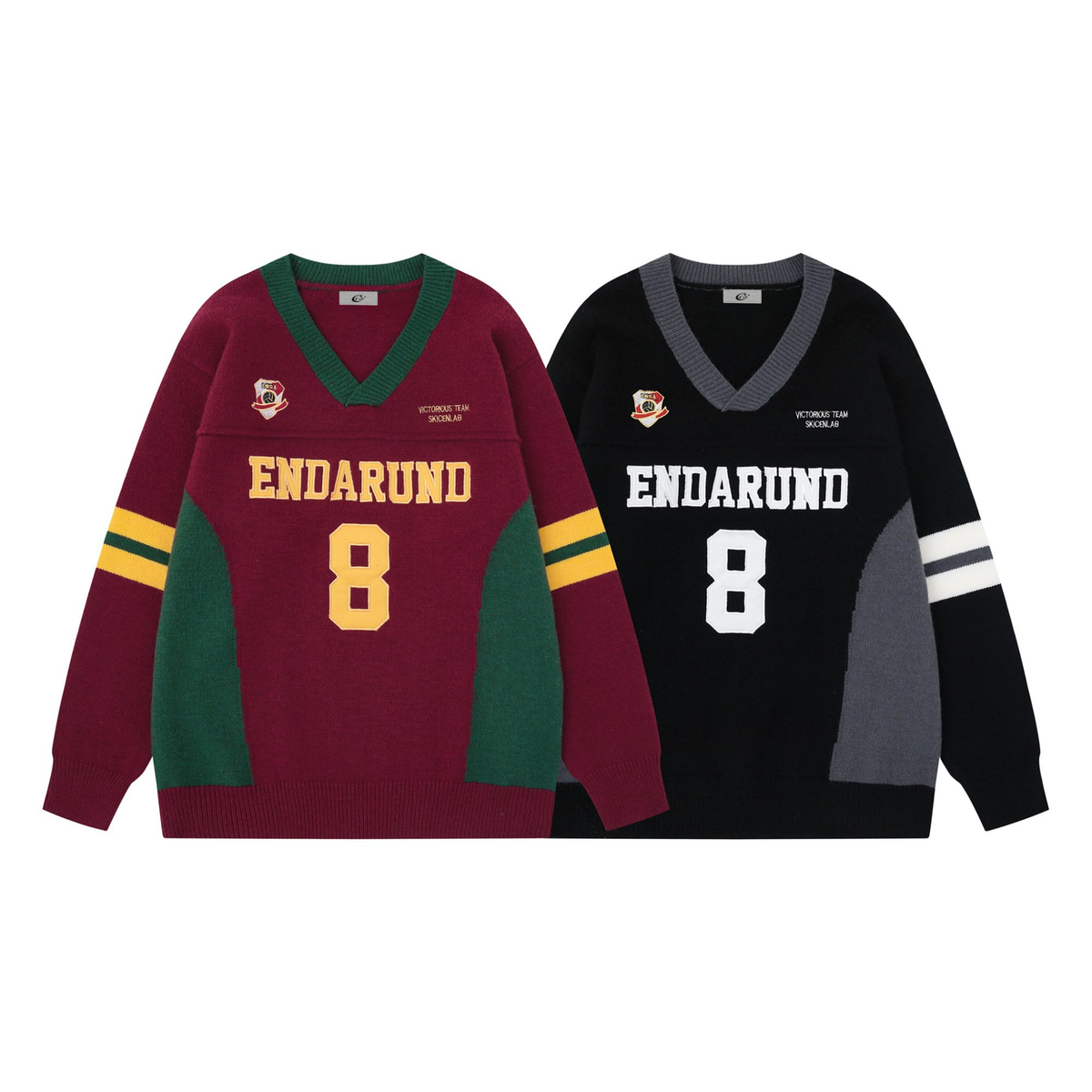 Madxmarx Varsity Team Number Knit Sweater