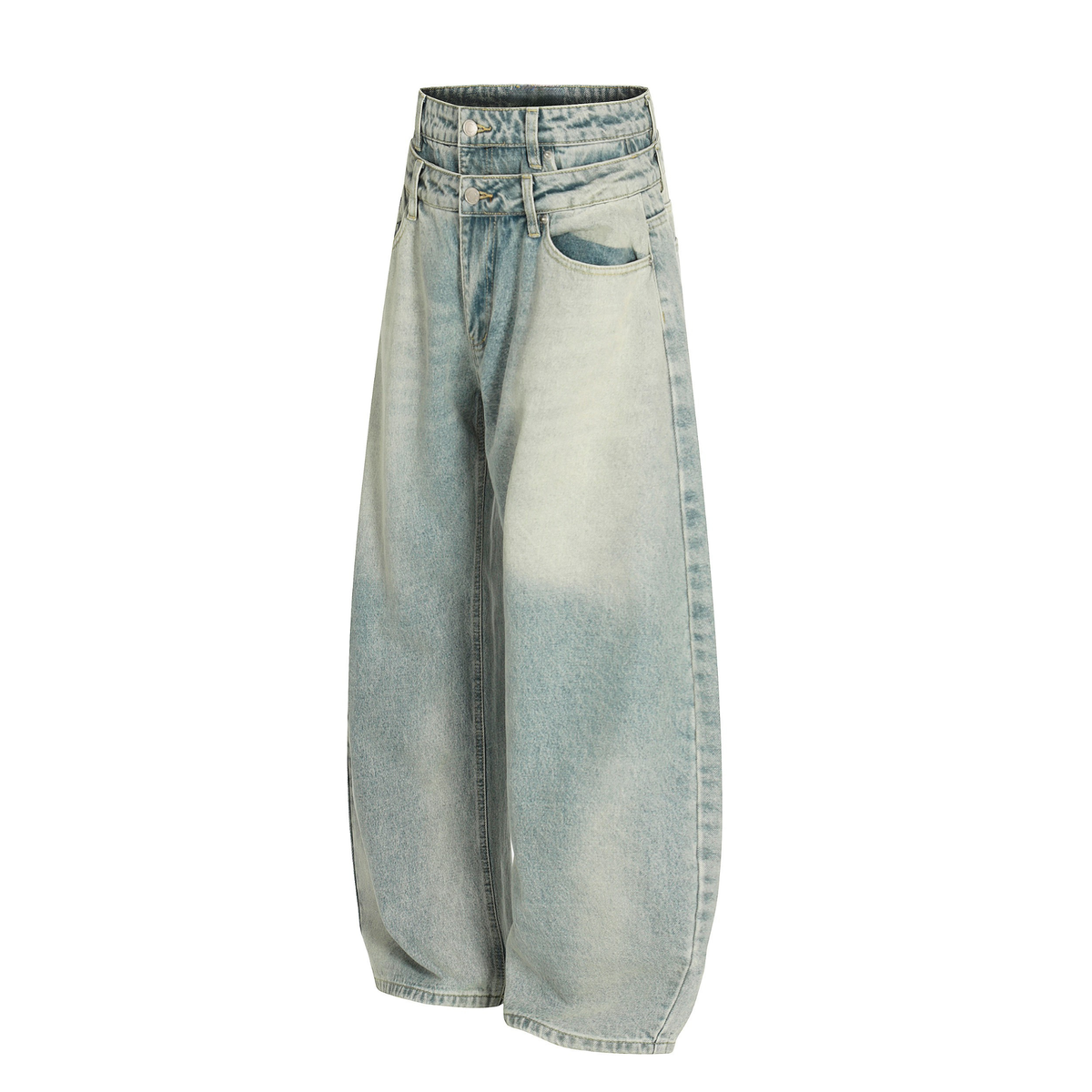 Jean ballon vintage à double taille Madxmarx