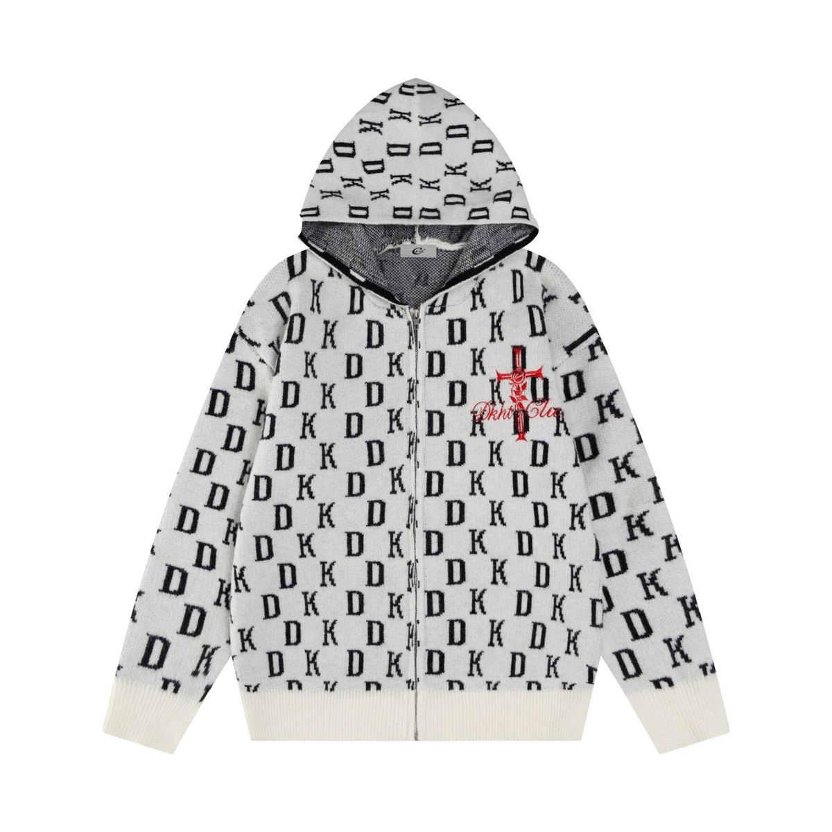 Madxmarx DK Allover Knit Zip Hoodie