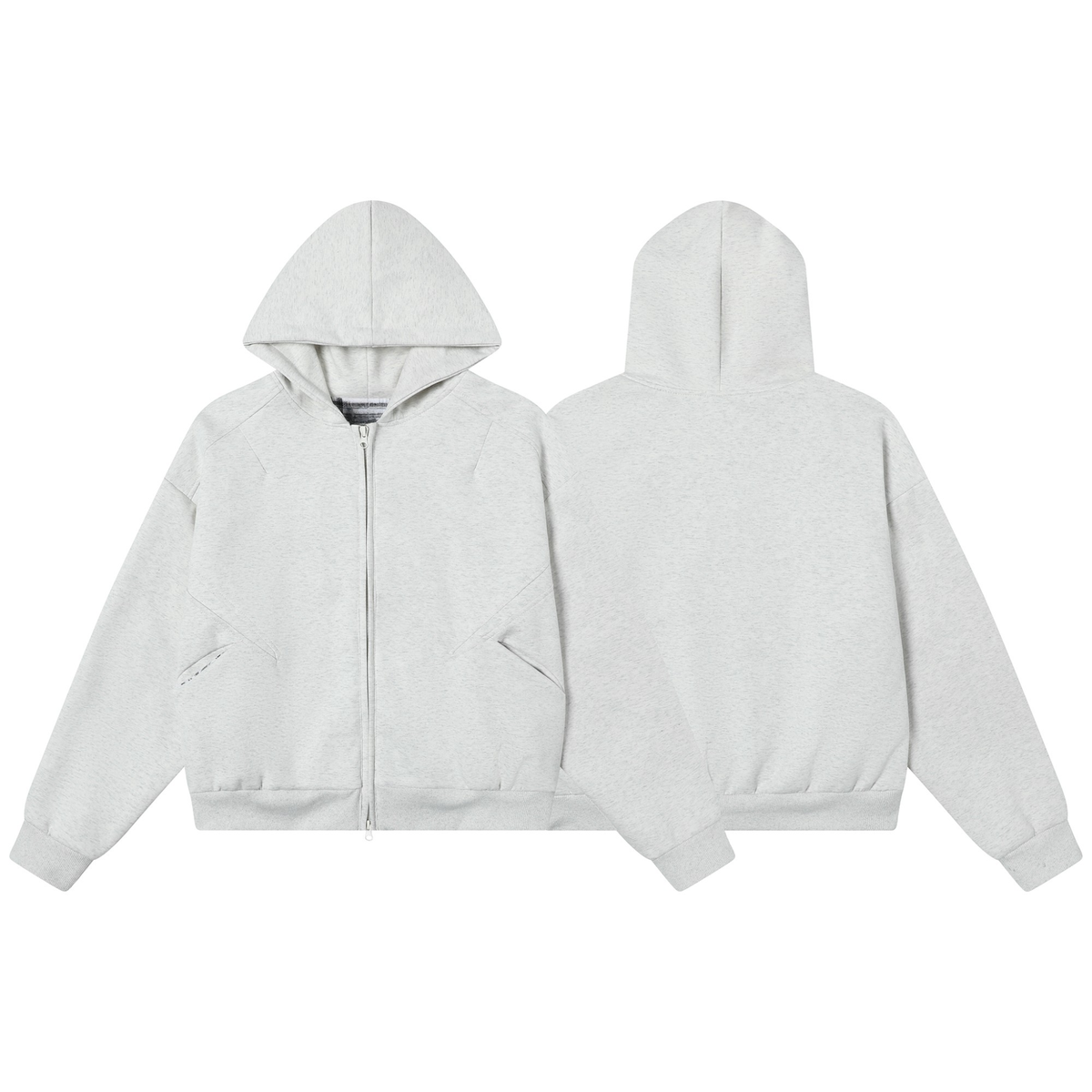 Madxmarx Structured Panel Zip-Up Hoodie