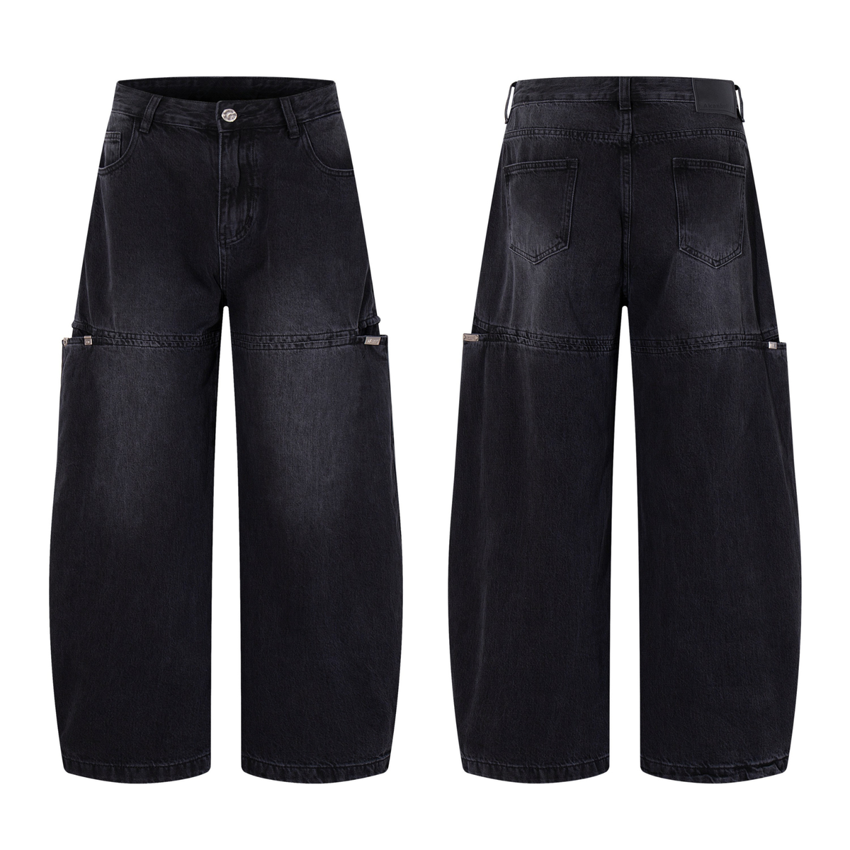 Madxmarx Utility-Jeans mit weitem Bein und geteiltem Design