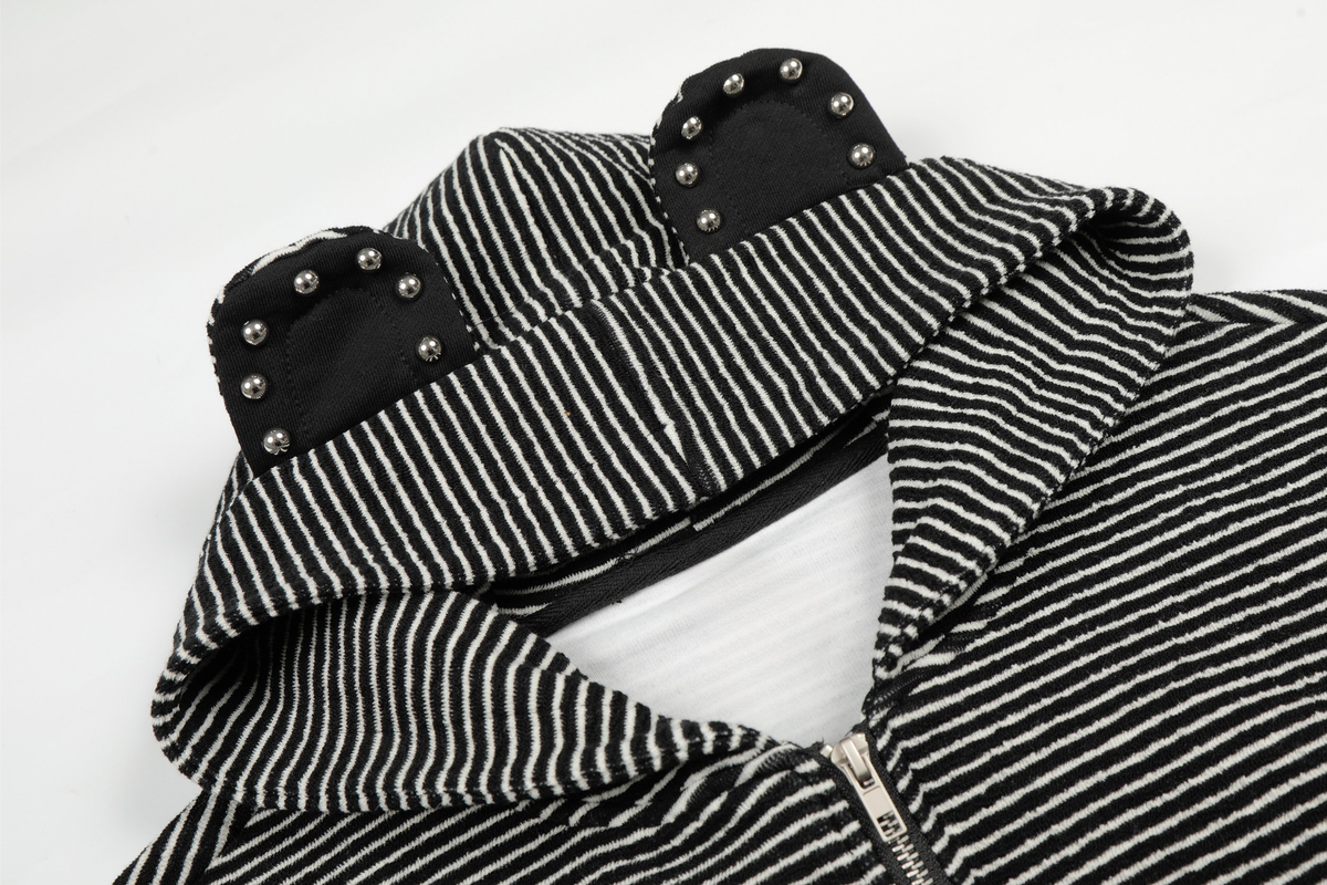 Madxmarx Striped Zip Hoodie