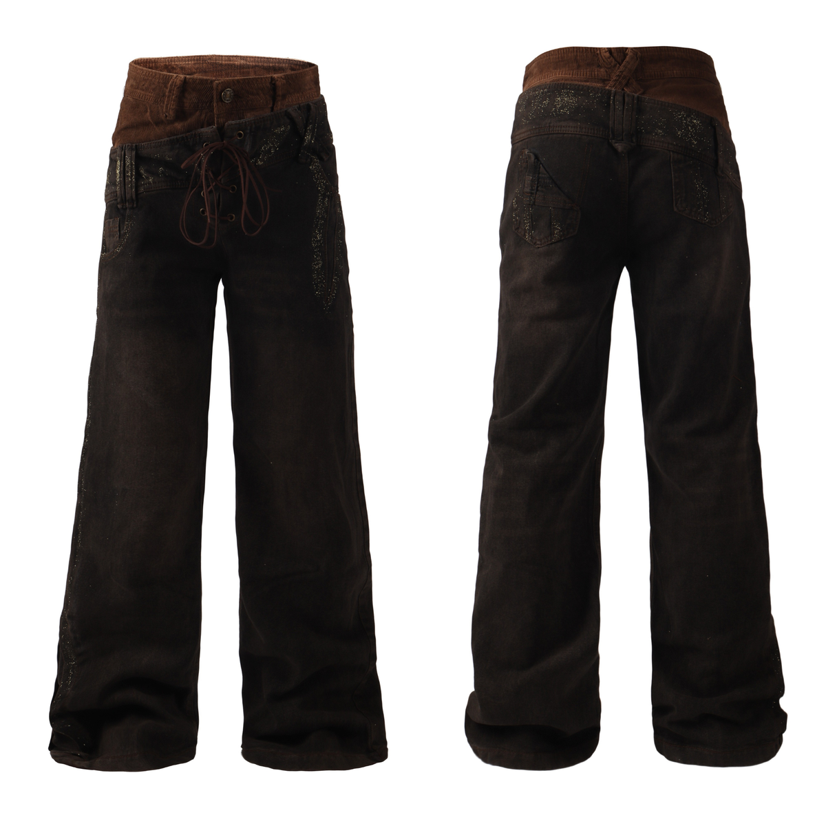 Jean à lacets et double taille Madxmarx