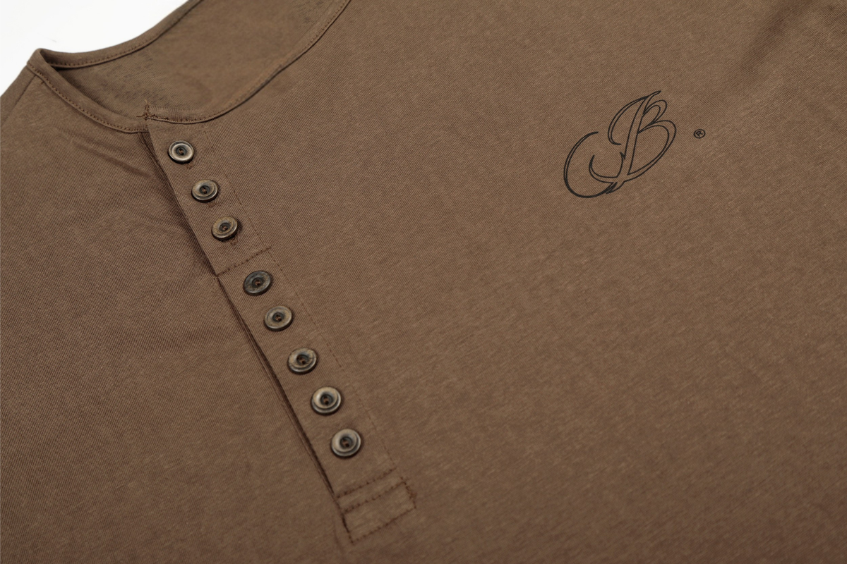 Madxmarx Classic Henley Long Sleeve Tee