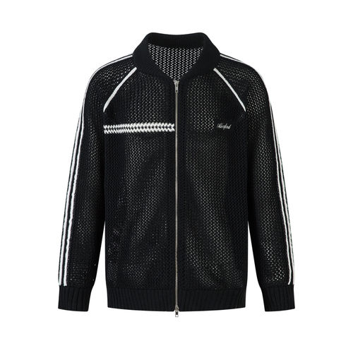 Madxmarx Mesh Knit Track Jacket - S / Black