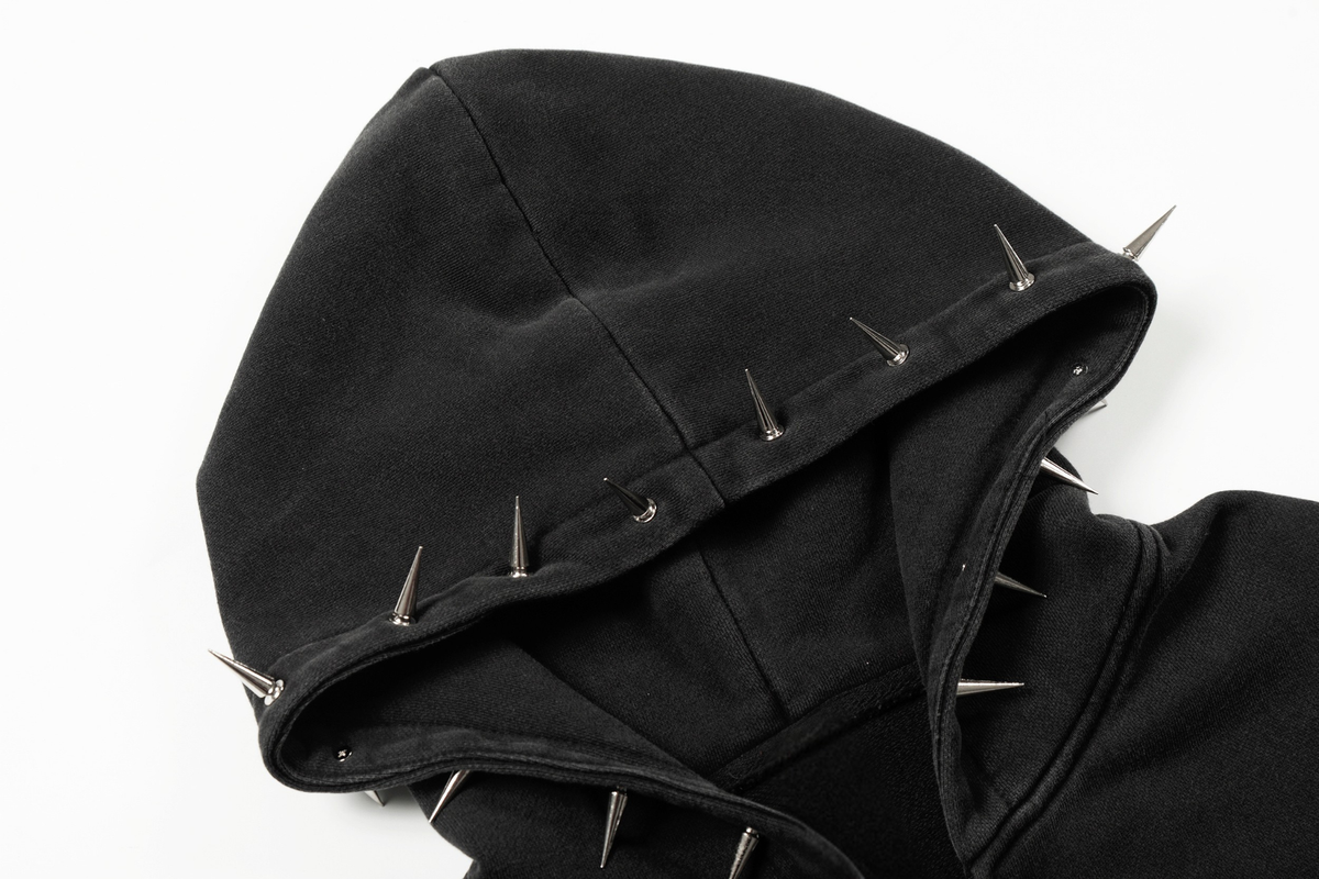 Madxmarx Studded Zip-Up Hoodie