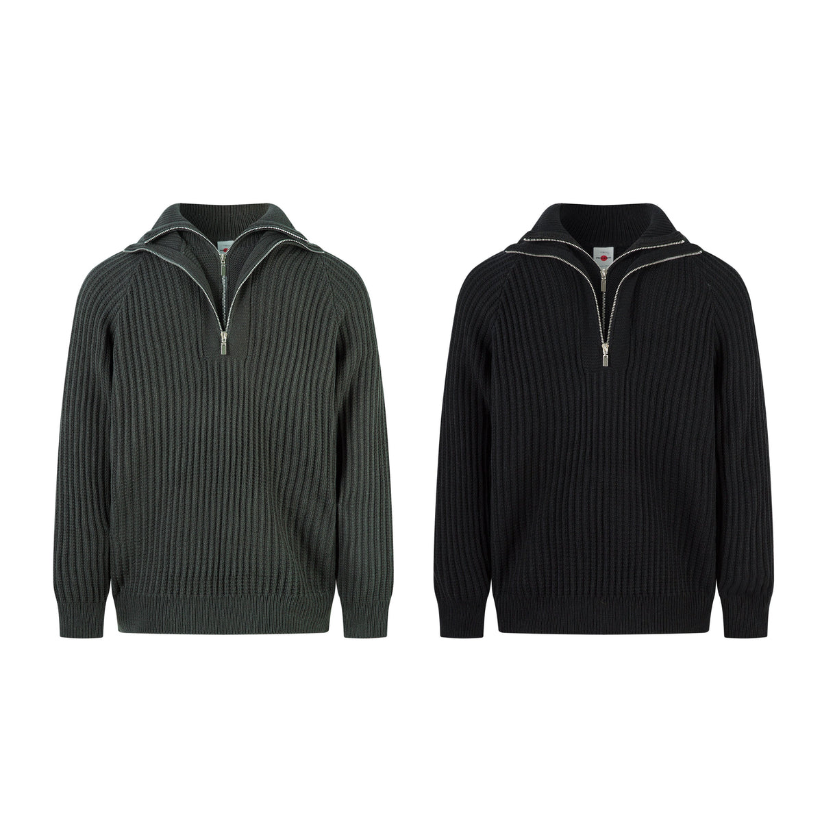 Madxmarx Minimalist Half-Zip Knit Sweater
