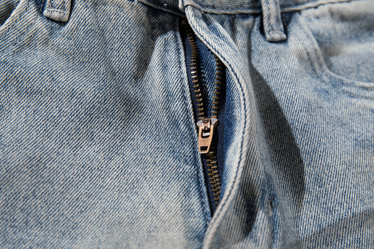 Madxmarx Heavy Whisker Destroyed Wide-Leg Jeans