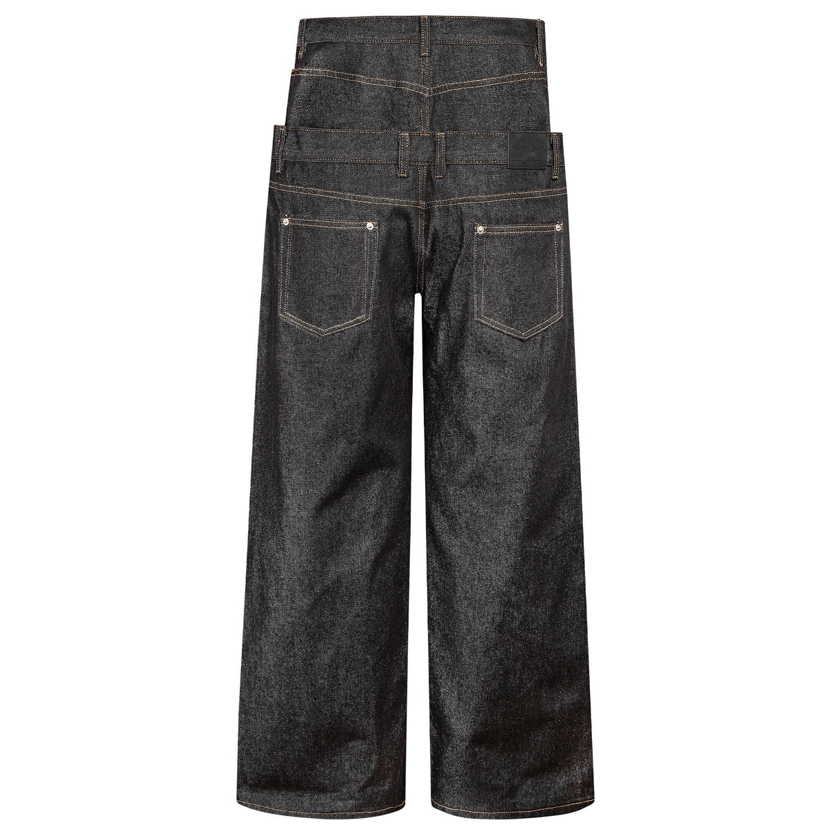 Madxmarx Double Waist Panel Wide-Leg Jeans