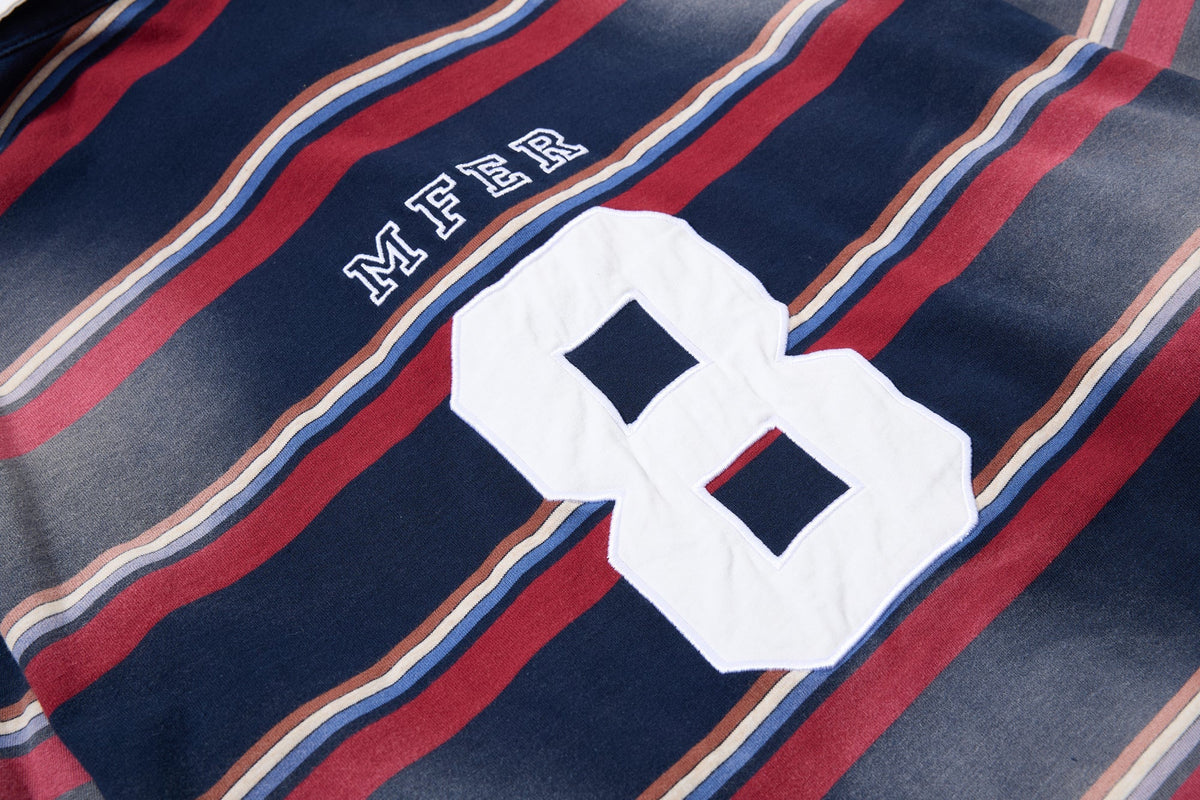 Madxmarx Layered Stripe Polo Long-Sleeve