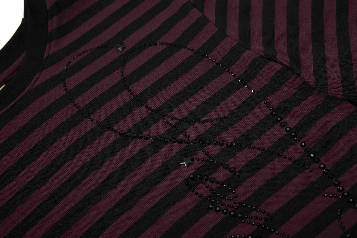 Madxmarx Rhinestone Stripe Tee
