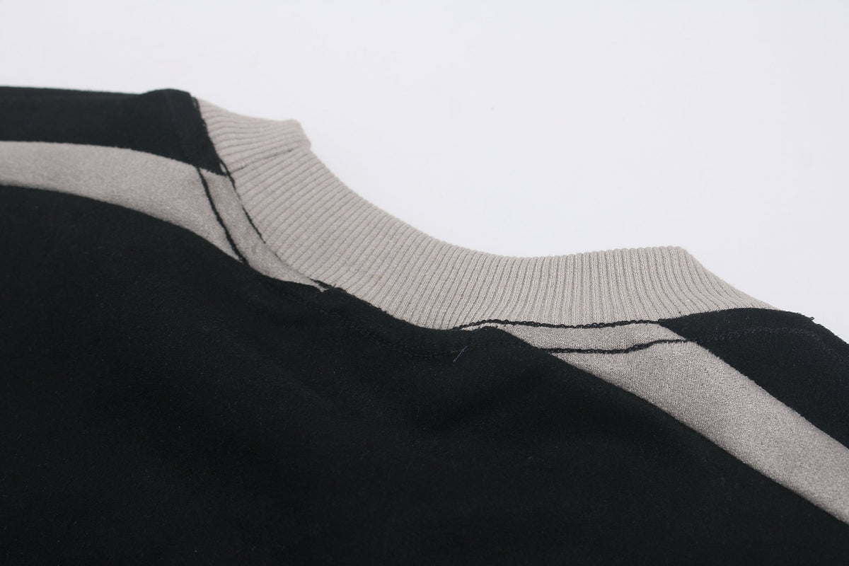 Madxmarx Contrast Panel Gothic Graphic Long Sleeve Tee