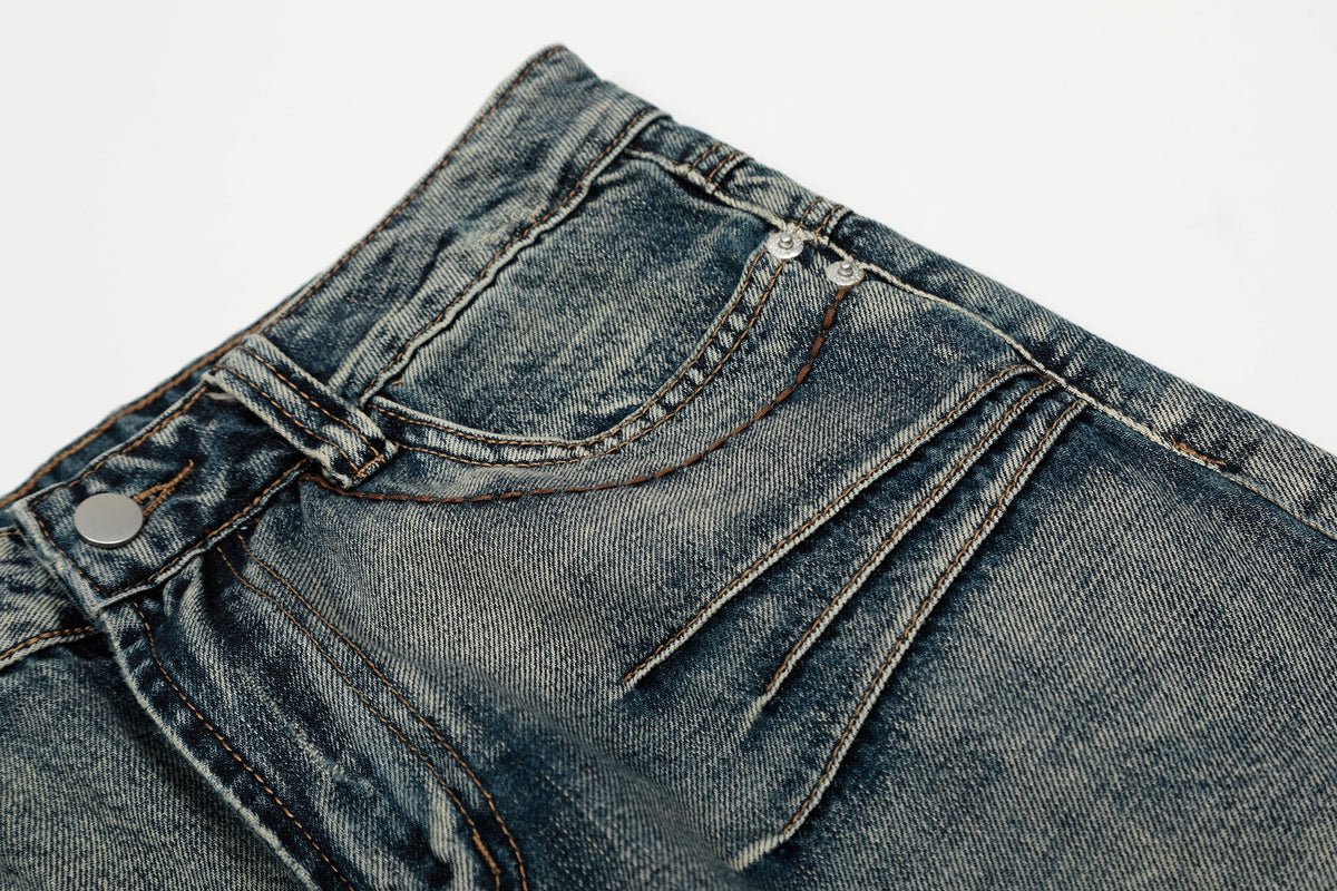 Madxmarx Retro Creased Denim Jeans