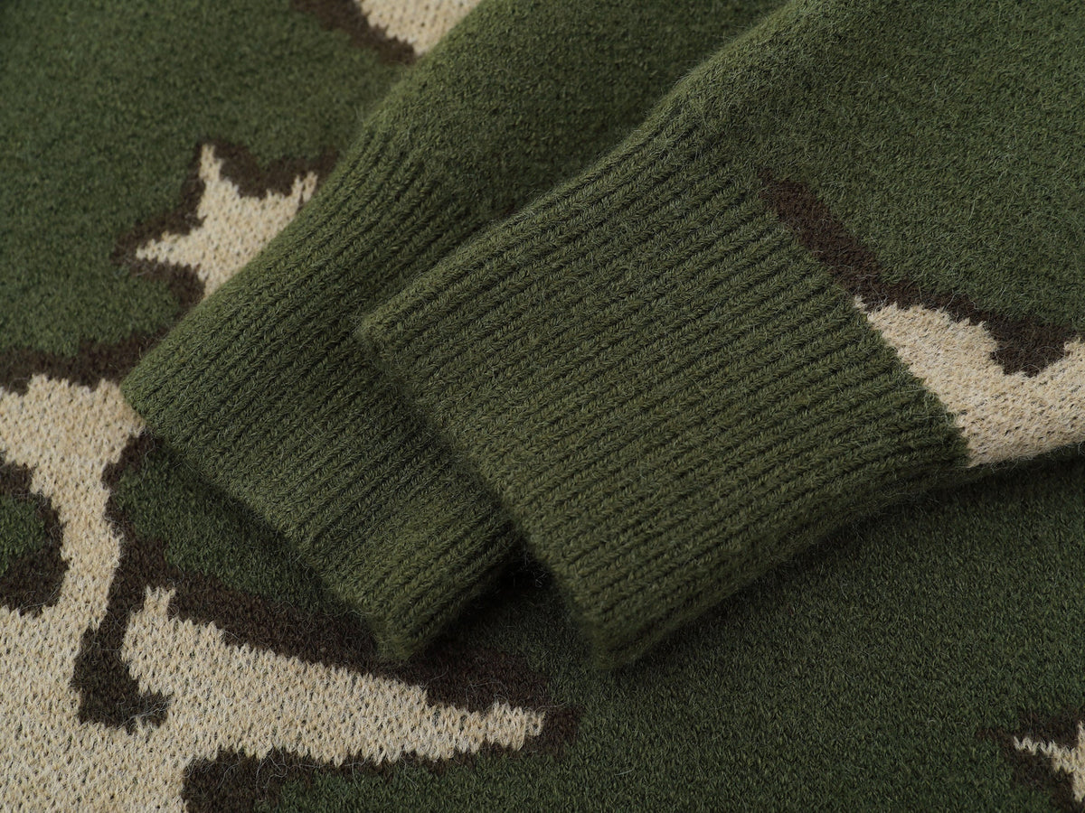 Madxmarx Camo Knit Sweater