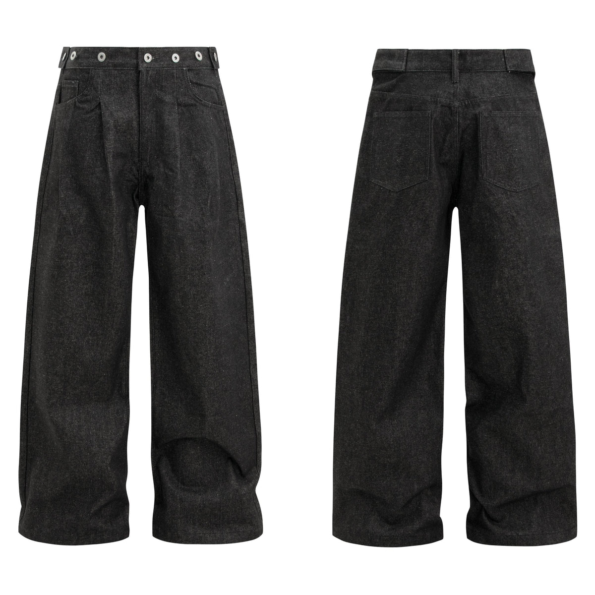 Madxmarx Grommet Waist Wide-Leg Jeans