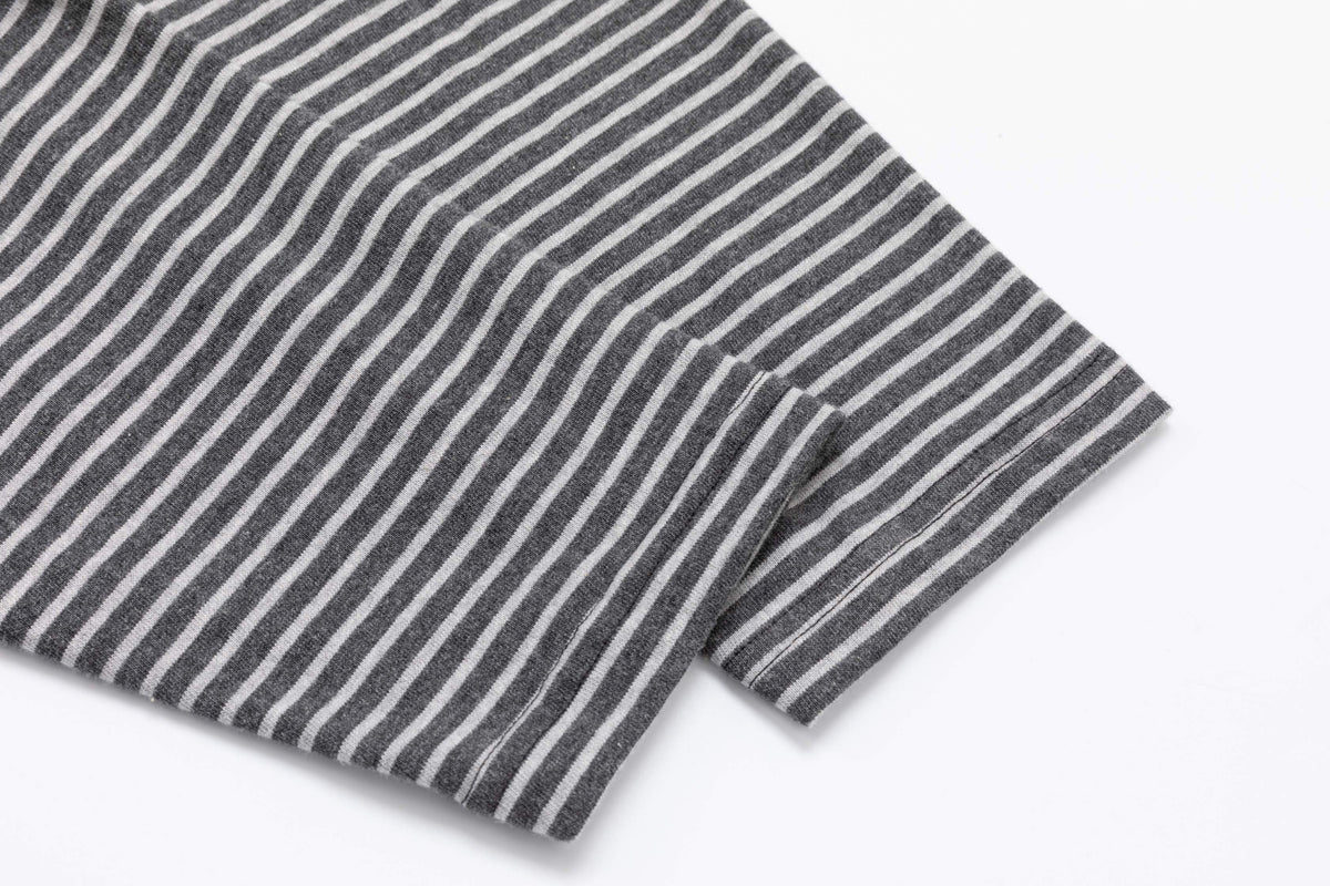 Madxmarx Layered Stripe Sleeve Polo Shirt