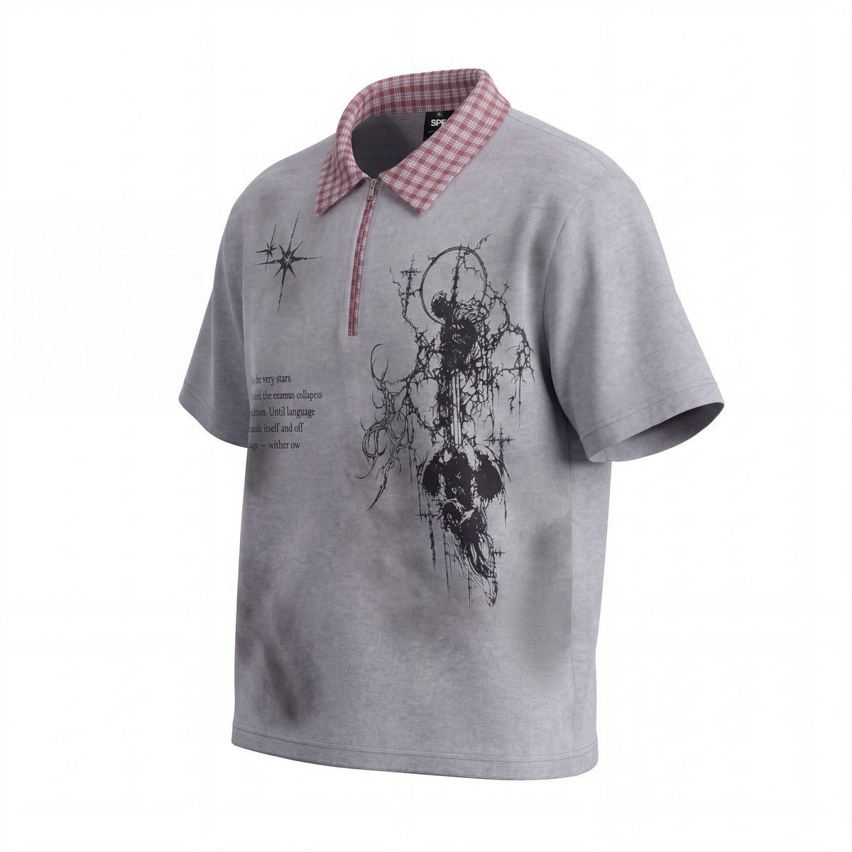 Madxmarx “Grunge Star Zip Polo Tee”