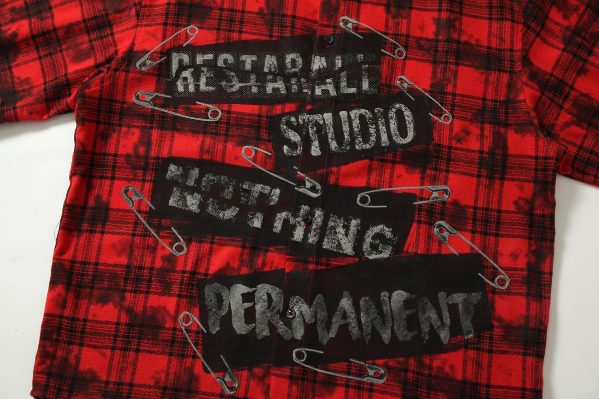 Madxmarx Punk Plaid Graphic Shirt