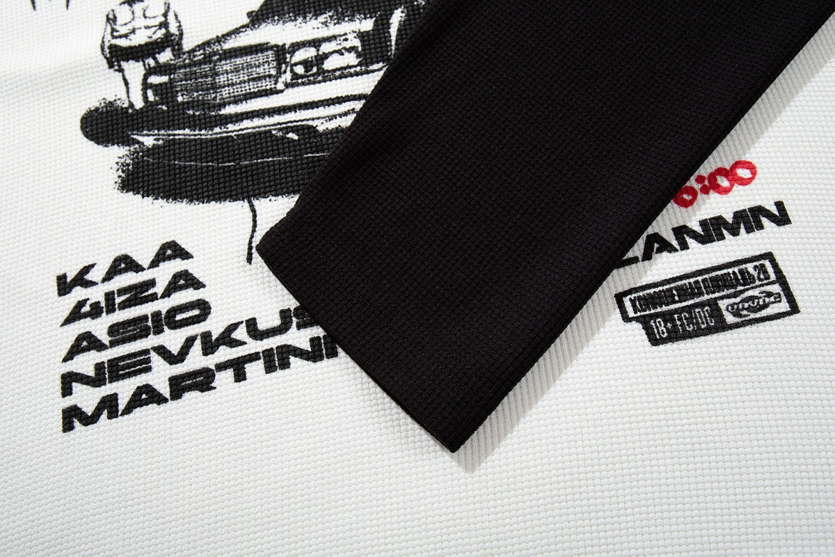 Madxmarx Vintage Street Graphic Raglan Long Sleeve