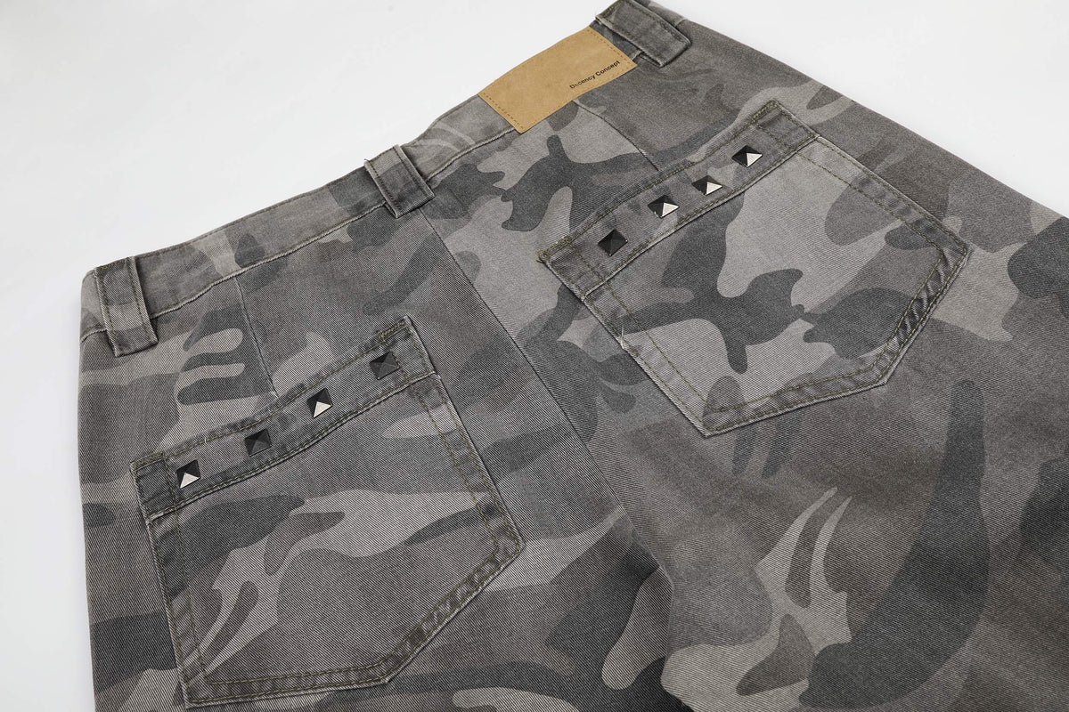 Madxmarx Studded Camo Cargo Pants
