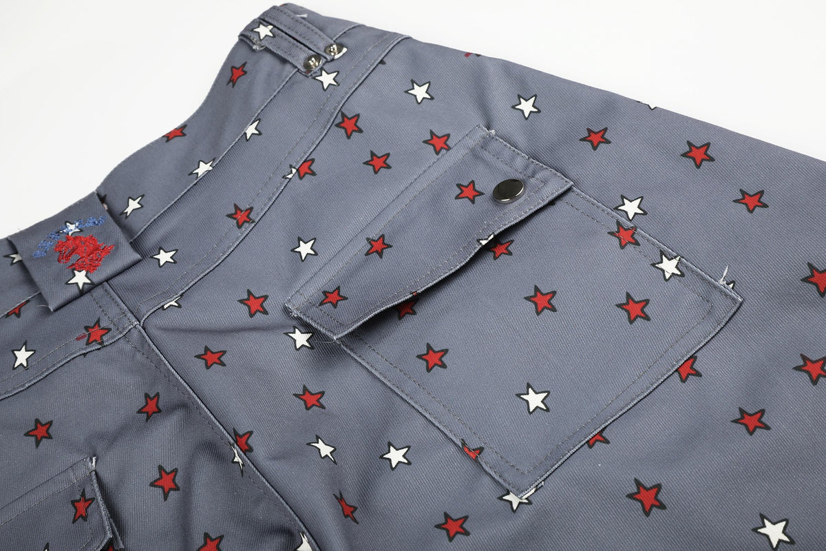 Madxmarx Star Print Wide-Leg Balloon Jeans